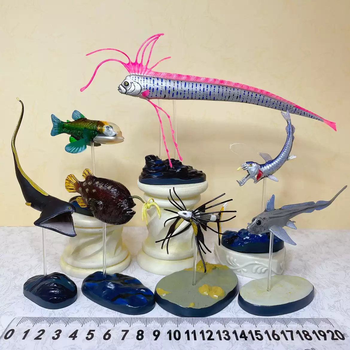 深海鱼博物馆仿真模型皇带鱼管眼鱼吞咽鳗蝰鱼银鲛模型适用3岁以上, image size:1170x1170