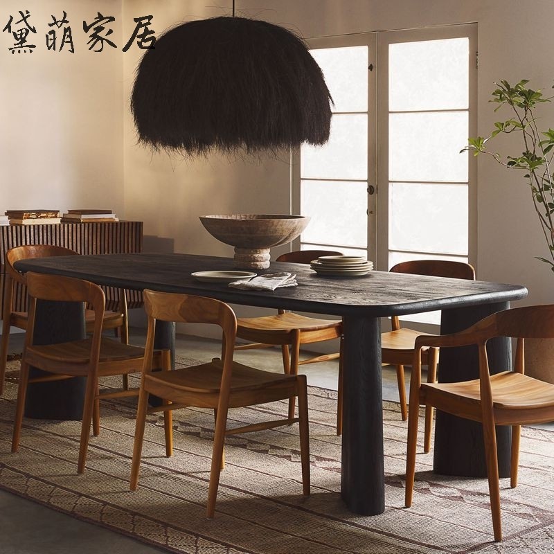 Nordic West Table Minimalist SILENT WIND LONG TABLE SOLID WOOD DESIGNER DESK ART LONG TABLE COMMERCIAL NEGOTIATION TABLE