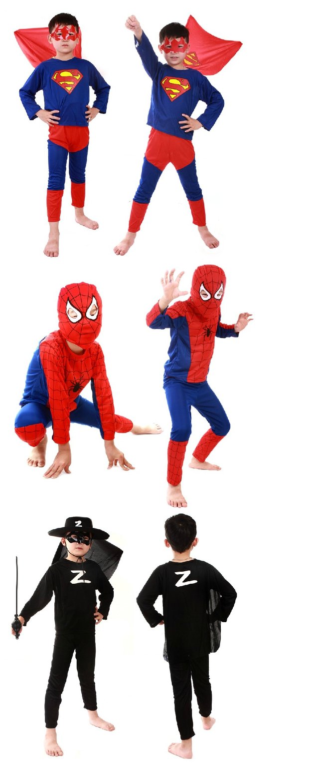 Trang phục cosplay trẻ em Halloween cho trẻ em Người nhện quần áo Siêu nhân cho thấy các chàng trai Batman thời trang trẻ em cao cấp