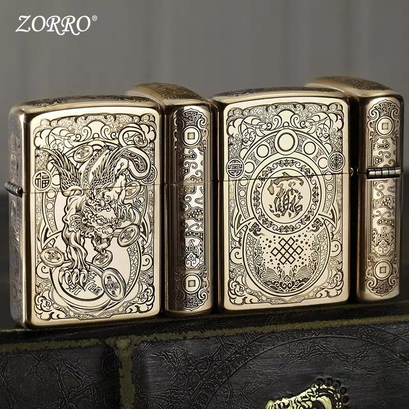 Ultra Play Kerosene Lighter Windproof Creative Five Faces Engraving Retro Leu Personality Men Lighter Birthday Send Boyfriend