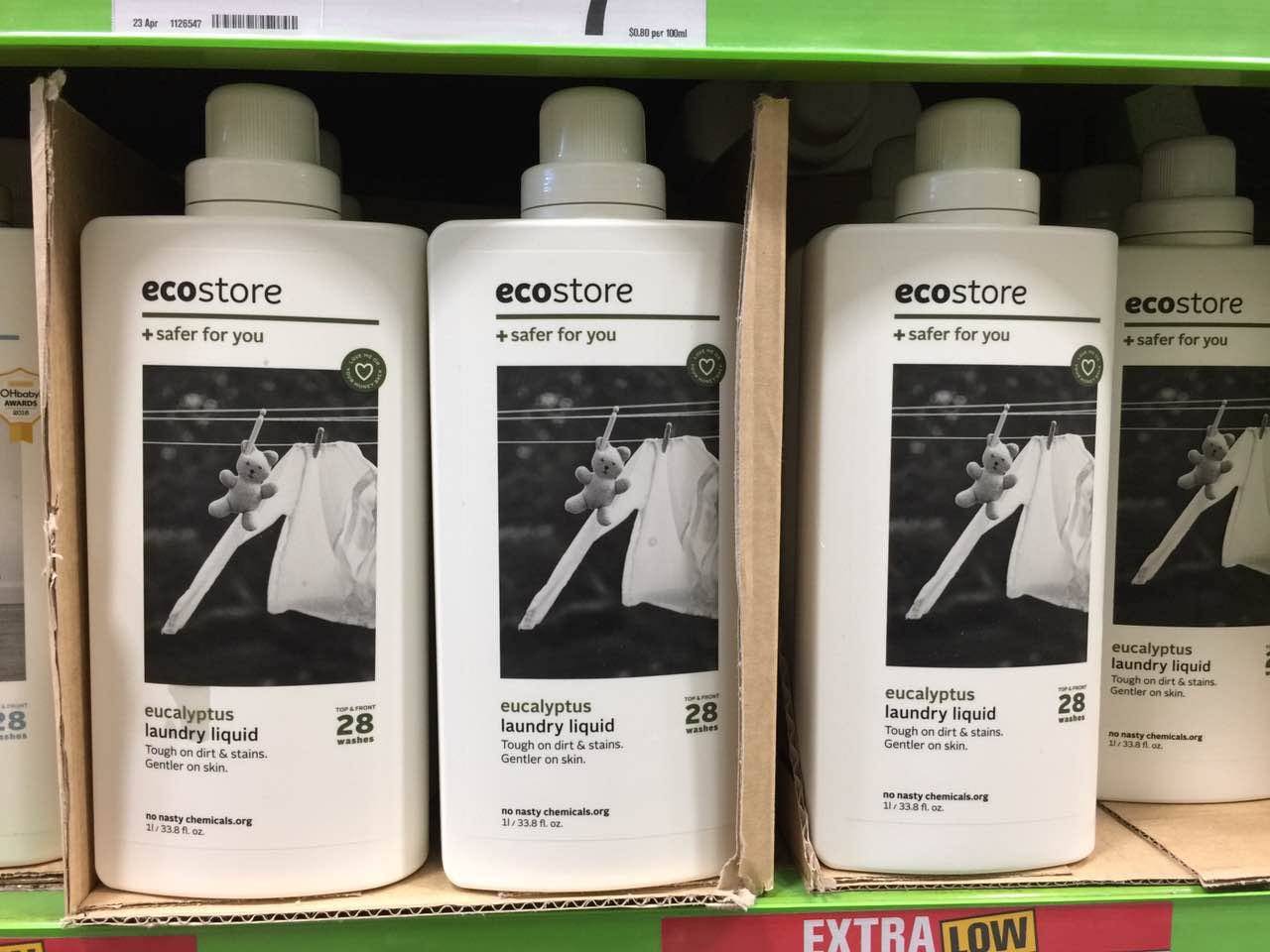 New Zealand Ecostore Natural Children Laundry Detergent Orange Taste Eucalyptus Original Taste 1L