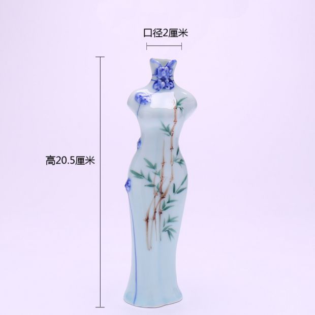 Handmade sáng tạo sơn trang trí gốm trang trí trà Zen kích thước hoa chậu hoa khô sườn xám nhà hoa bình - Trang trí nội thất đồ dcor phòng ngủ giá rẻ