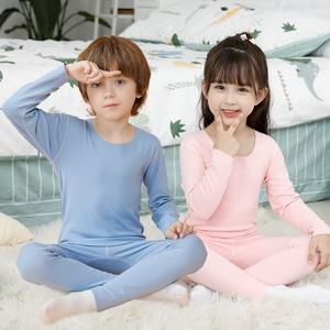 秋冬中德绒保暖棉大童内衣套装男女