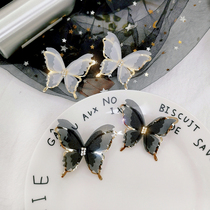 2021 new Andromeda big butterfly earnail Korean version S925 silver needle advanced design sensation net red earrings earrings