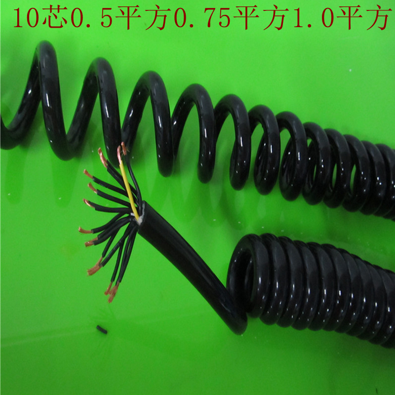 Spring wire coil cable spring wire 1 Core 2 core 3 core 4 core 5 core 6