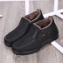 Thêm phân bón để tăng giày vải Bắc Kinh cũ Giày cotton nam cao giúp làm dày giày cotton chống trượt ấm áp 48 49 50 yard giày cao cổ bộ đội Giay cao