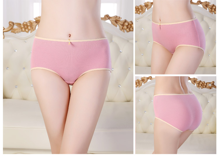 Đồ lót của phụ nữ Aisha, cotton, eo, hông, kẹo, màu, không dấu vết, hộp quà tặng bằng cotton quần xì nữ