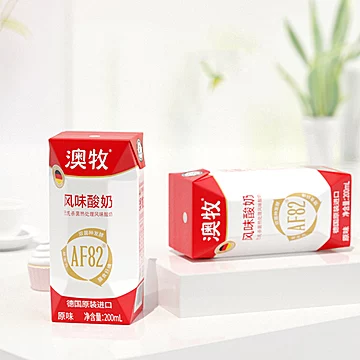 澳牧进口原味早餐酸牛奶24盒