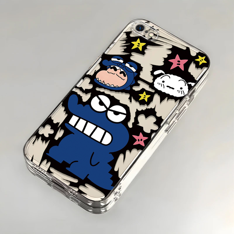 Blue Toothy Dinosaur Apple 6S/7/8Plus Mobile Phone Case New Iphonexsmax Protective Case Xr Soft Case Se Anti-Fall 11Pro Full Cover 12/13 Cute I14P Men and Women Ip15 Cartoon