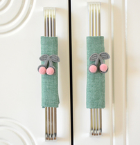 Fabric cabinet door handle gloves Armrest drawer pull gloves thicken protection children anti-collision anti-bump cabinet cartoon