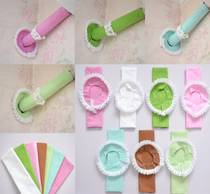 Fabric double-layer air conditioning pipe sleeve hole decoration solid color lace package pipe dust cover occlusion wall hole stickers can be customized