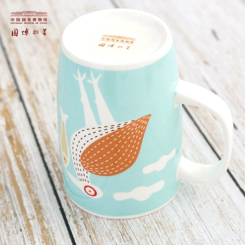 Китайский креативный керамический музей, мультяшная кофейная чайная чашка для домашнего использования для влюбленных