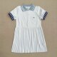 French-Style Summer New College-Style Elegant Short-Sleeve Dress for Older Girls, Pleated Skirt, High-Quality Casual Fashion