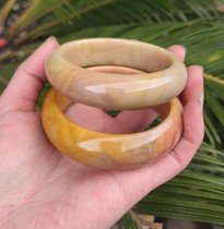 Ningqiang Coral Jade Red Yellow White Fingerprint Water Wave Spun Bracelet 58 Circles 59 Cracked Fossil Low Price Clearance