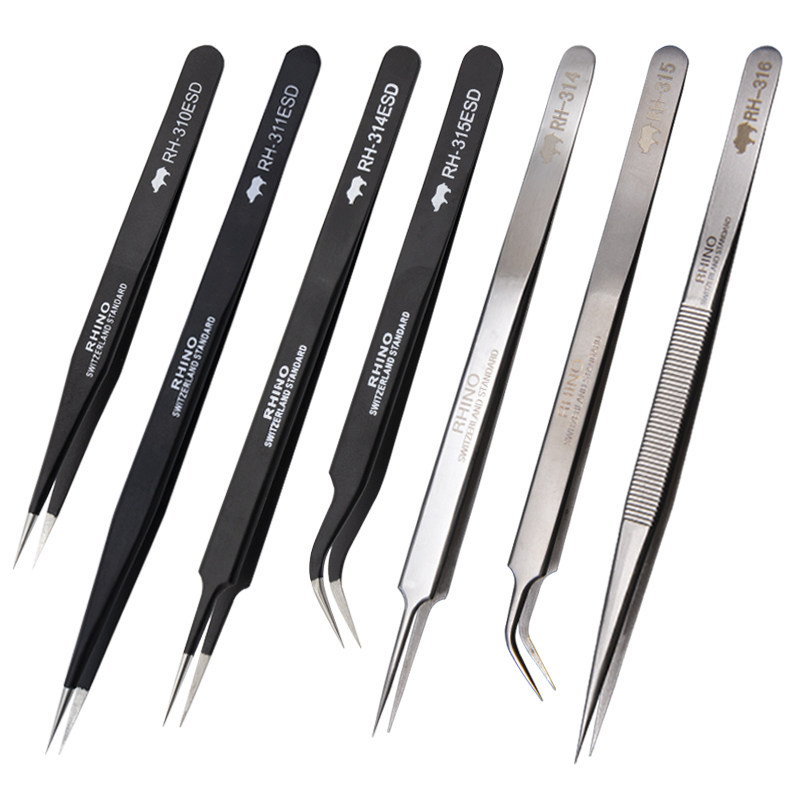 Rhino Extended Edition tweezers RH310 311 314 315ESD stainless steel anti-static tip tweezers