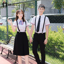  Graduating class suit Japanese school uniform High school summer college style male and female students British jk uniform mid-skirt long skirt