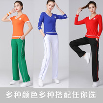 New sports Fitness Dance Dance Jumper square Dance Dance Exercises for Walking Dance Casual Big two sets of performance sets