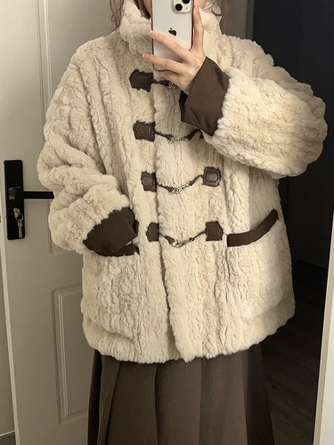 2025 Новый зимний экологически чистый кролик кроличье меховое покрытие Женское густое толстое меховое хлопковое покрытие