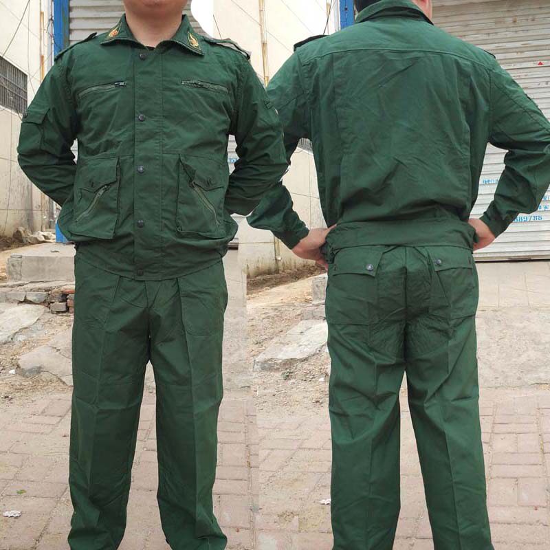 Old fashioned 99 olive green summer combat training to serve old style military green workwear big pocket martial arts practice