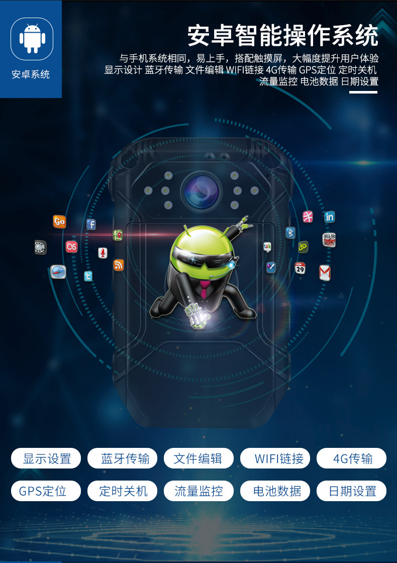 执法1号G4执法记录仪GPS定位4G实时WIFI远程传输现场执法记录仪 执法1号G4执法记录仪GPS定位4G实时WIFI远程传输现场执法记录仪