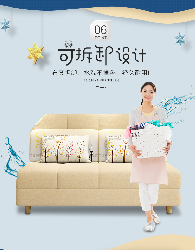 Có thể gập lại căn hộ nhỏ phòng khách sofa phòng khách đôi dual-sử dụng đa chức năng beanbag 1,5 1,8 tatami - Ghế sô pha ghế giường