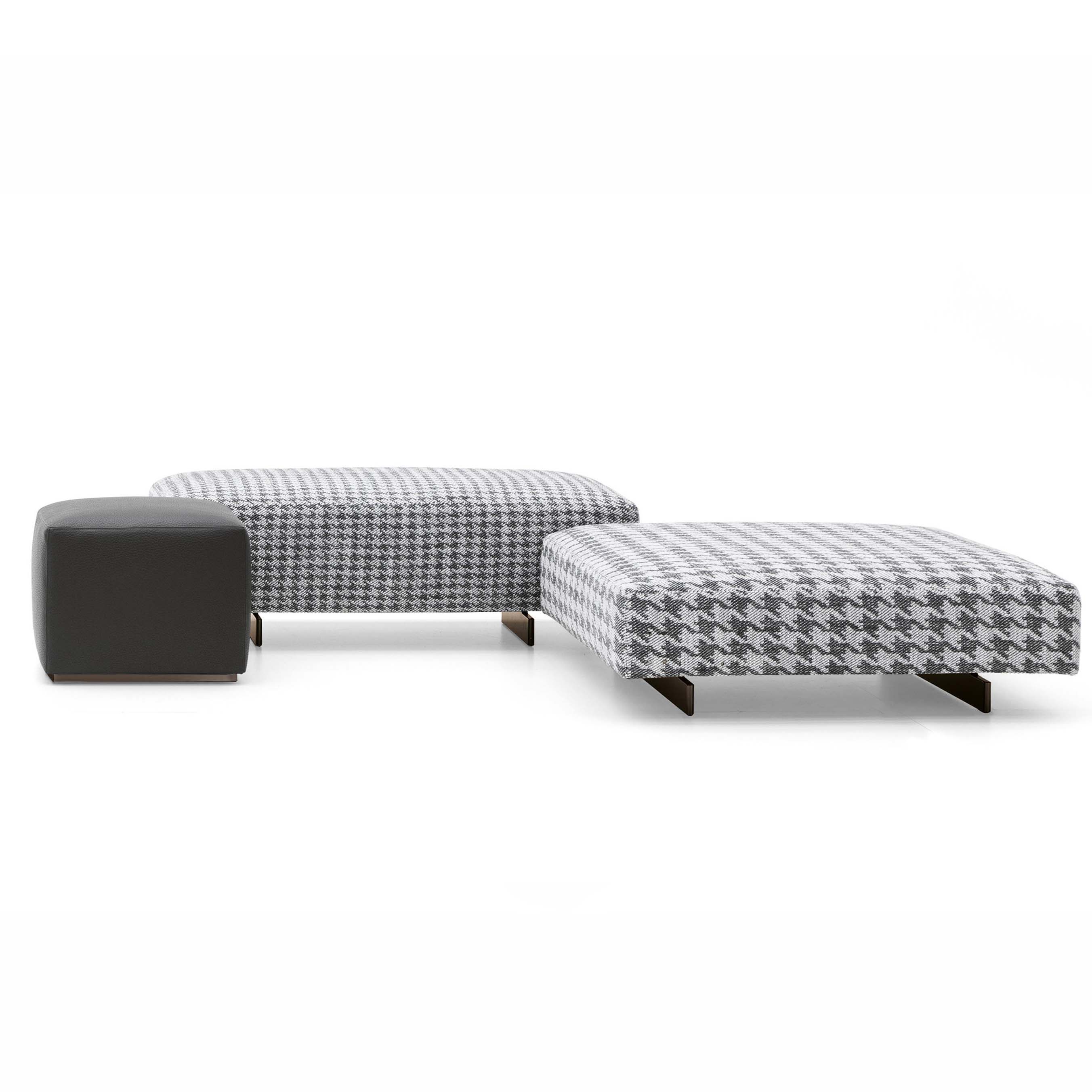 Houndstooth sofa stool living room sofa footrest stool foot American soft bag rectangular shoe changing stool cloakroom changing