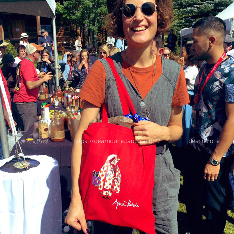 Dear LAOSHU 【Agnes Varda】Red Canvas Bag Commemorating the Cannes Film Festival in France