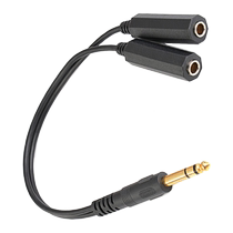 6 5mm plug with 2 socket conversion line one to two two-channel large three-core one male to two female pickup accessories