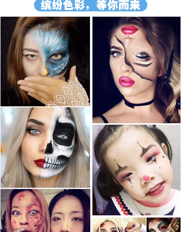 Halloween trang điểm màu dầu mặt màu cơ thể sơn plasma ma cà rồng răng giả kinh dị trang điểm đạo cụ trang trí - Sản phẩm Đảng / Magic / Hiệu suất