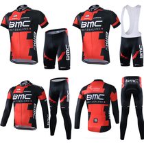 BMC red and black cycling suit long and short sleeve strap men and women team trousers perspiration breathable quick-drying summer cycling suit