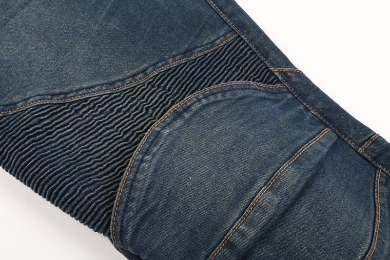 Đi xe đạp Jeans Xe máy Đàn ông Mùa Retro Xe máy Hiệp sĩ Cao bồi Quần khúc côn cầu xuyên quốc gia Quần cưỡi - Xe máy Rider thiết bị bảo vệ gối