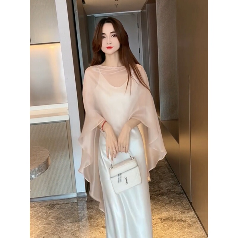 Super Fairy-Like Ice Silk Chiffon Sun Protection Clothing for Women, Summer Casual and Stylish Cardigan Top, Breathable Air-Conditioning Cover-Up, Thin Jacket