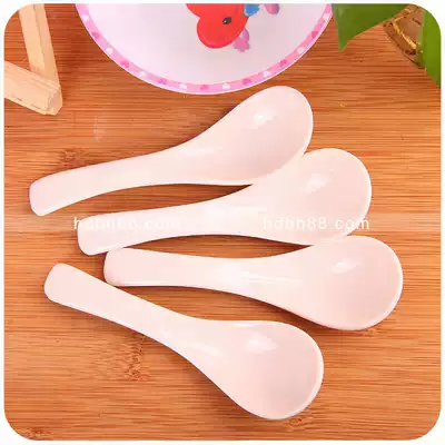 Good quality thick white spoon small soup spoon soup more spoon tablespoon Kitchen restaurant tableware one yuan two yuan wholesale