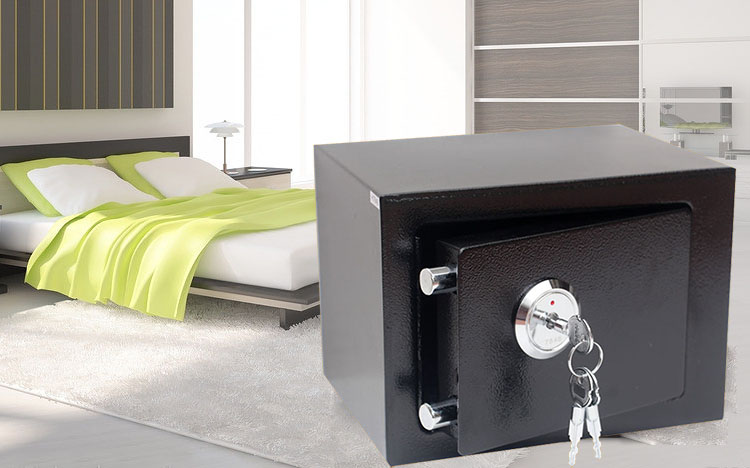 Hộp lửa nhỏ ông già hộp lưu trữ với khóa khóa lưu trữ hộ gia đình tiền riêng tư an toàn mini két an toàn nhỏ - Két an toàn