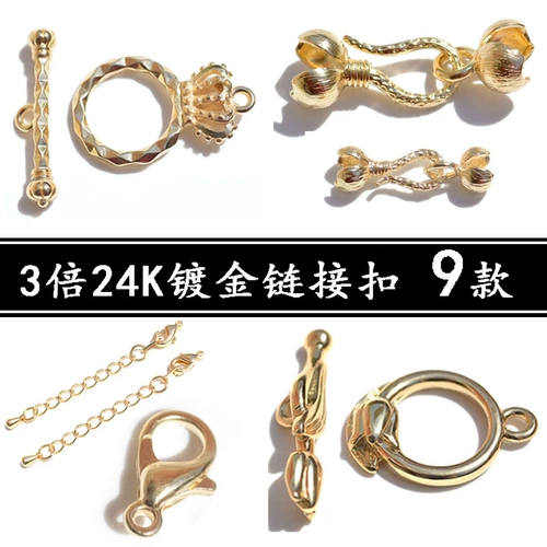 24 -километровое золотое цепное соединение пряжка от пряжки пряжки рыб