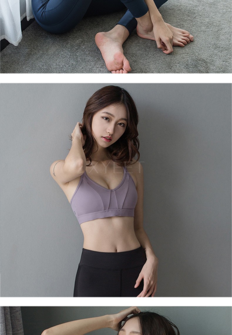 Vai đẹp trở lại đồ lót thể thao nữ chống sốc chạy tập hợp khuôn mẫu vest phong cách thể dục yoga áo ngực chuyên nghiệp áo ngực - Đồ lót thể thao áo quần tập gym
