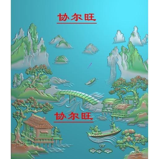 Bmp relief jdp gray chart artcam wooden carving computer sculpture scenery