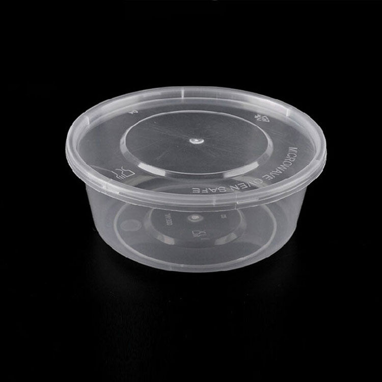 товар из китая 梅洋15381一次性pp餐盒350ml 圆形食品盒透明外卖饭盒打包碗450套 Mei Yang