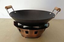 Alcohol stove dry boiler Hot pot stove pot bottom pot stove Ming furnace Alcohol boiler with double ears pot dry pot vegetable pot