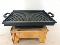 Barbecue plate Alcohol barbecue plate Square striped baking plate Single baking plate Japanese cuisine baking plate Barbecue plate alcohol stove