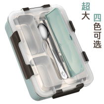 304 stainless steel deepened lunch box work insulation lunch box student divided plate rectangular microwave lunch box