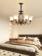 American Retro Chandelier Living Room Headlight Master Bedroom Dining Room Study Lighting Antique Style High-End New Chinese Style Lamps