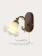 American Retro Wall Lamp Bedroom Bedside Lamp Vintage Melard Living Room Background Wall Decoration Flower Glass Lamp New Model