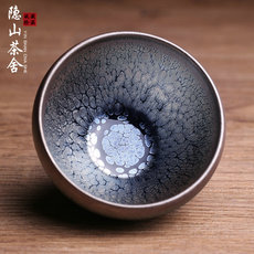 Здание 名家刘育光建盏主人杯茶杯茶盏全手工天目曜变油滴鹧鸪斑茶器茶具