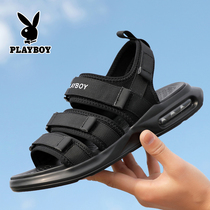 Playboy sandals mens summer 2021 new all-match trend breathable sports outdoor beach shoes casual soft bottom