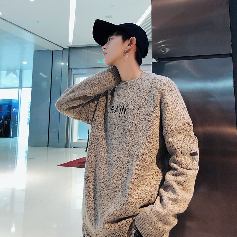 Mùa thu 2020 mới vòng cổ ed / cuộn áo len nam áo len trẻ áo len đáy thường loose-fitting quần áo dòng ẩm.