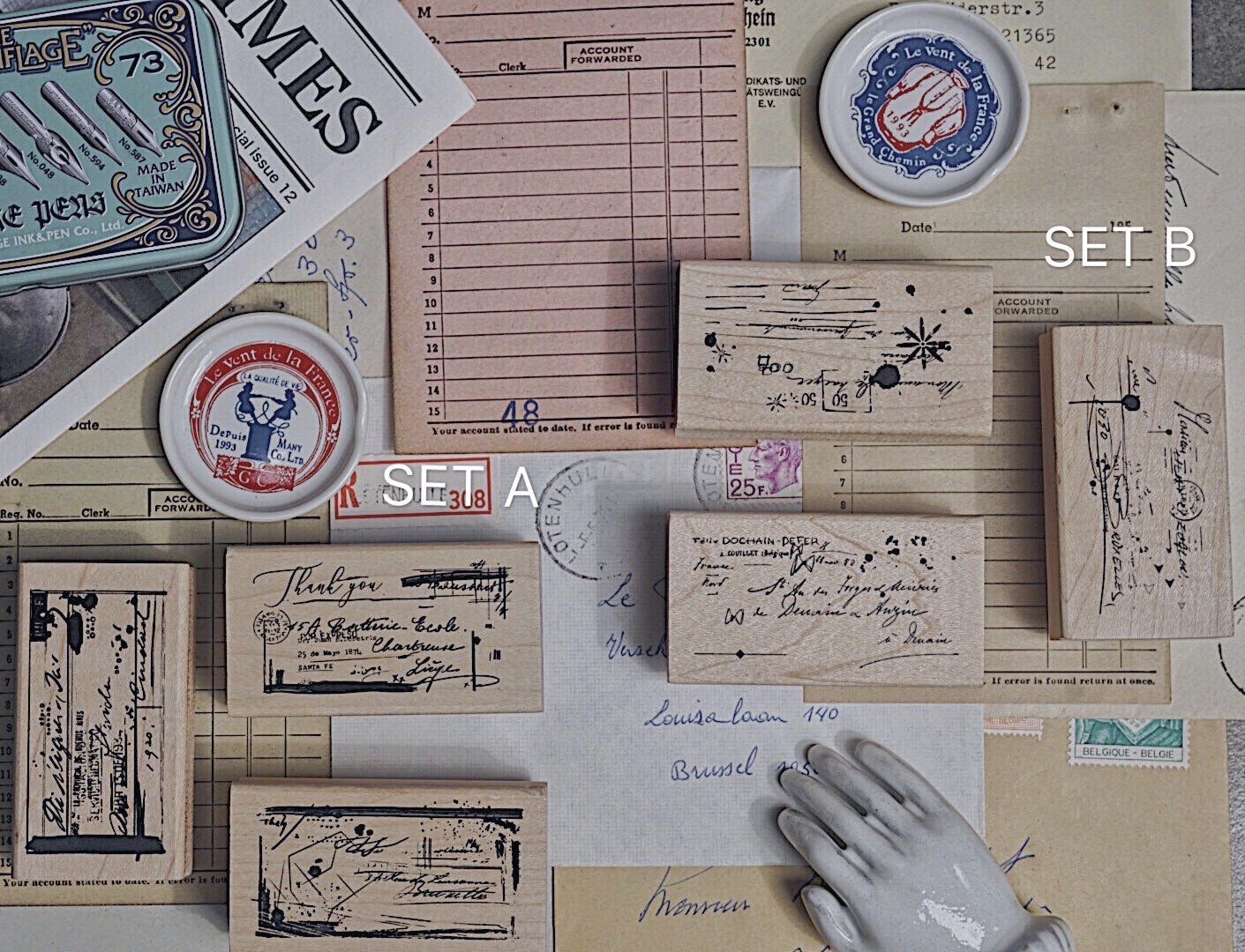 Spot BE YOURSELF hit bottom pattern Hu word chaos retro maple wood seal