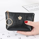 Coin purse ຂອງແມ່ຍິງສັ້ນ wallet ຂະຫນາດນ້ອຍ soft leather zipper coin bag clutch bag ID bag key card bag wallet bag