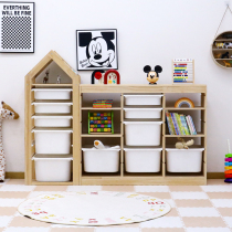 Toy storage cabinet large capacity multifunctional combination storage cabinet for baby room all solid wood childrens storage cabinet