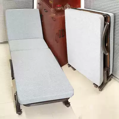 Folding bed Office single person installation-free simple nap bed Single bed home lunch break bed double net red model